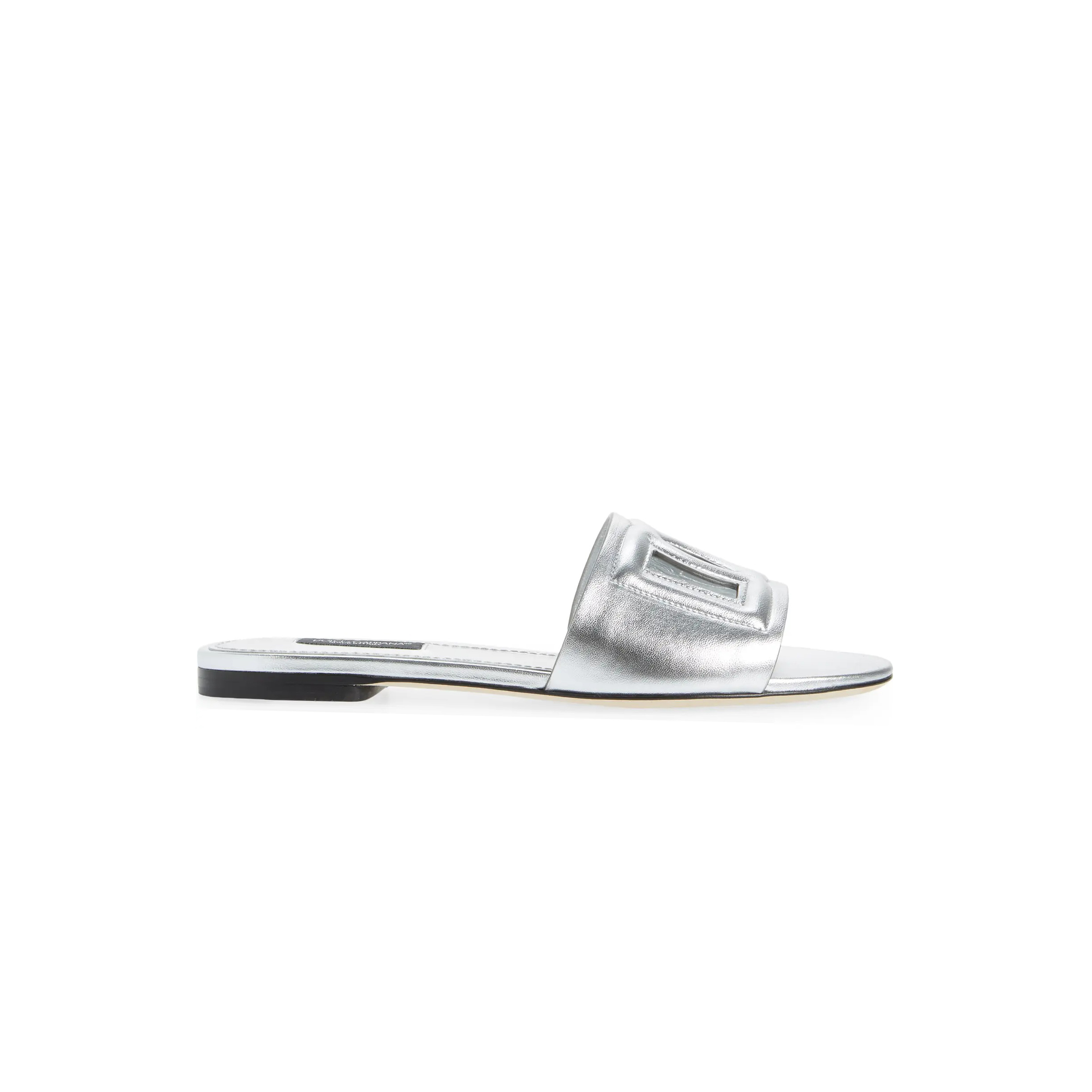 DOLCE GABBANA CALFSKIN SLIDERS WITH DG LOGO CQ0436AY3298I399